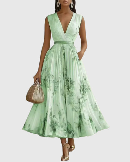 Rosa | Elegante vestido maxi plisado