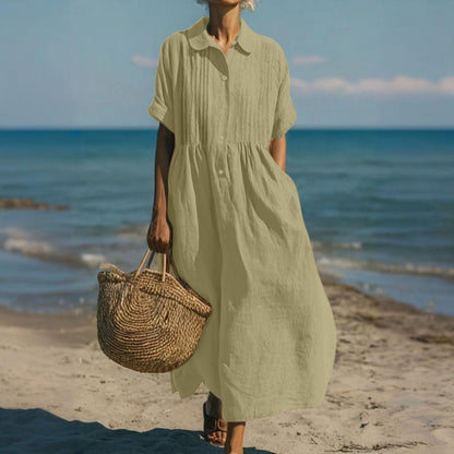 Ariadna | Vestido camisero fluido elegante